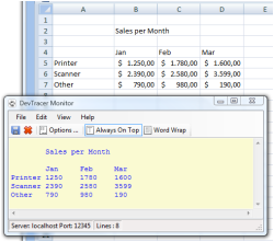 Example with Microsoft Excel 2007